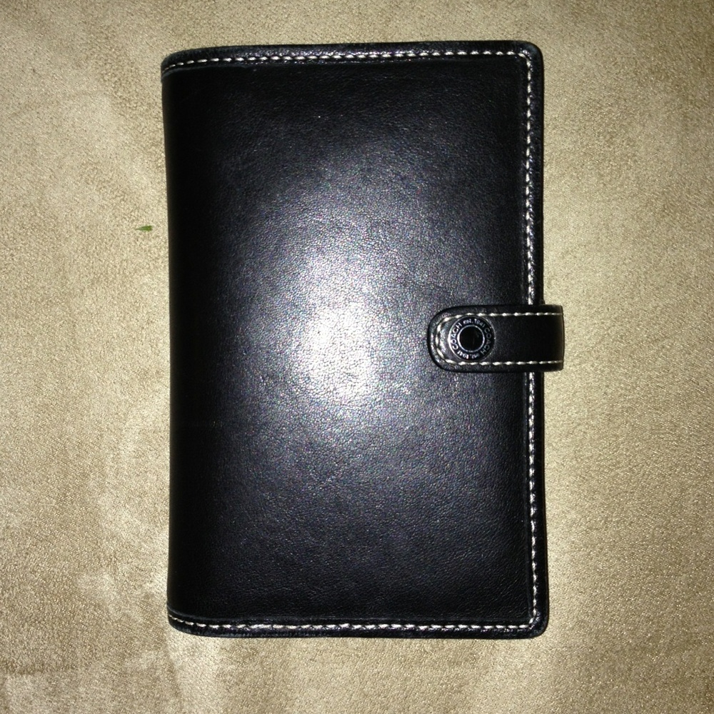 COACH leather snap jacket organizer